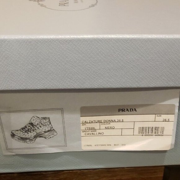 Prada calzature donna lace up pony fur boots size 36.5 - Picture 8 of 10